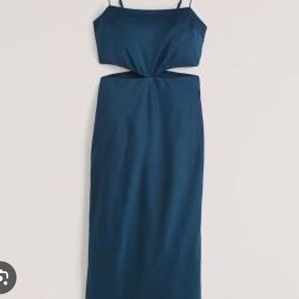 Abercrombie Satin Navy Cut Out Dress
